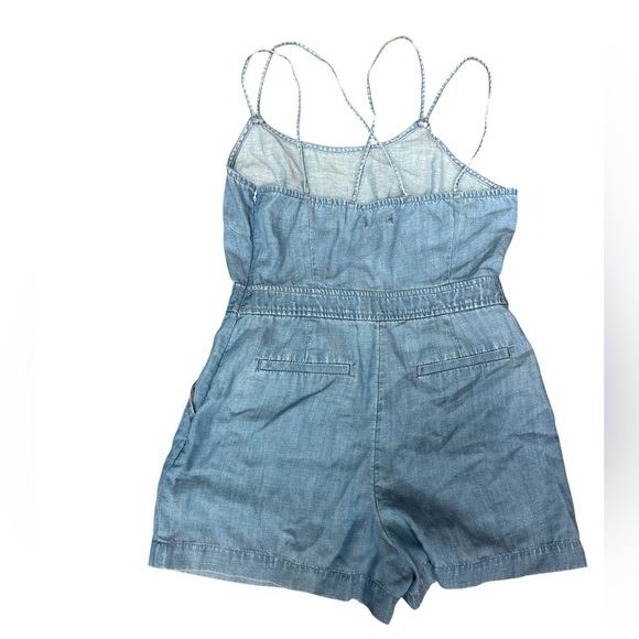 LOFT Blue Denim Romper - Picture 5 of 6
